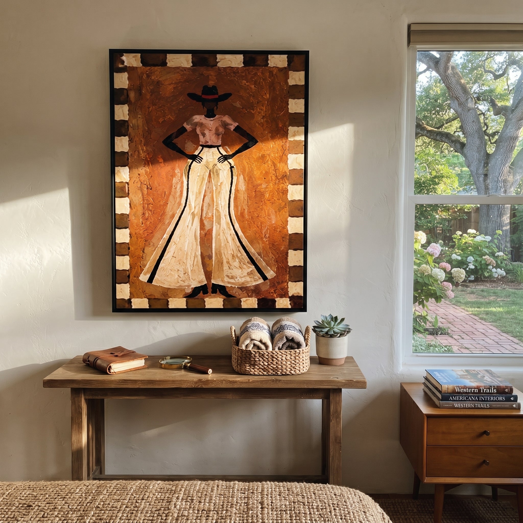 Ivory Trousers Command Stillness presented as a colorful interior focal point