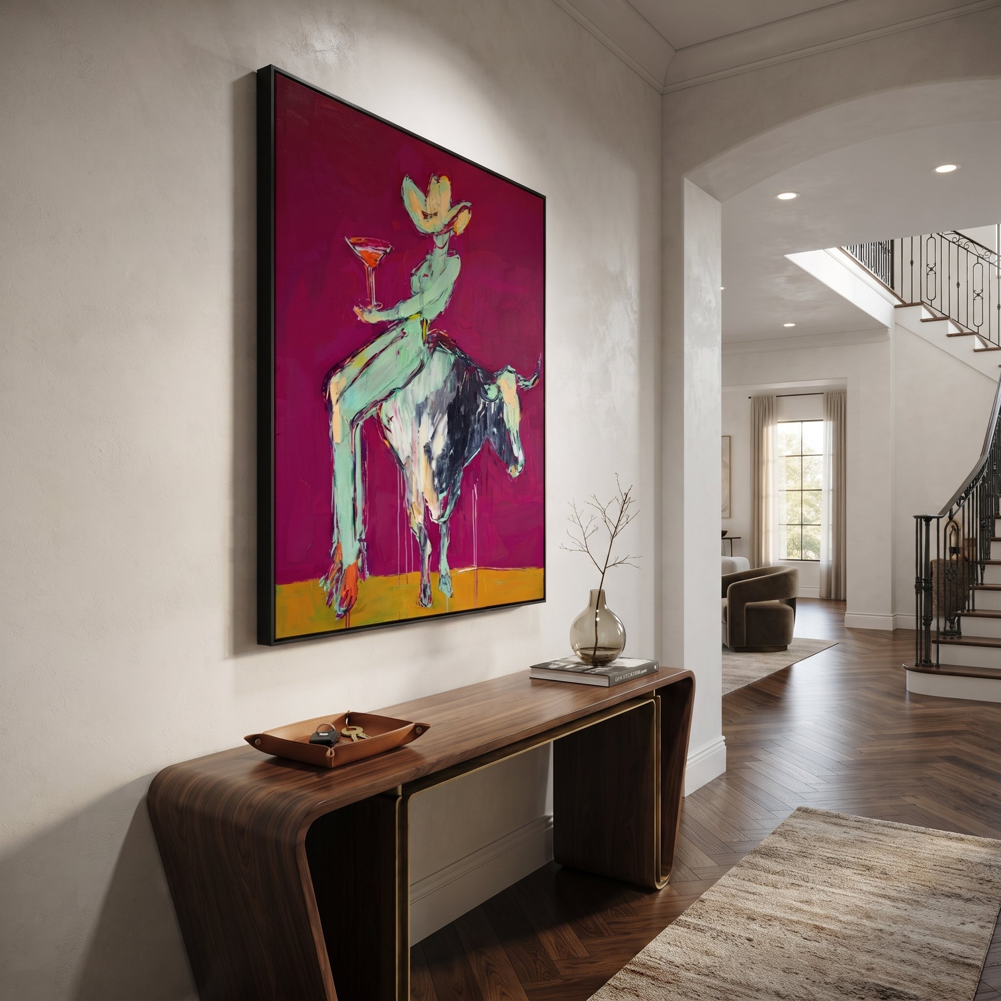 Purple Horns Bear Mint presented as a colorful interior focal point