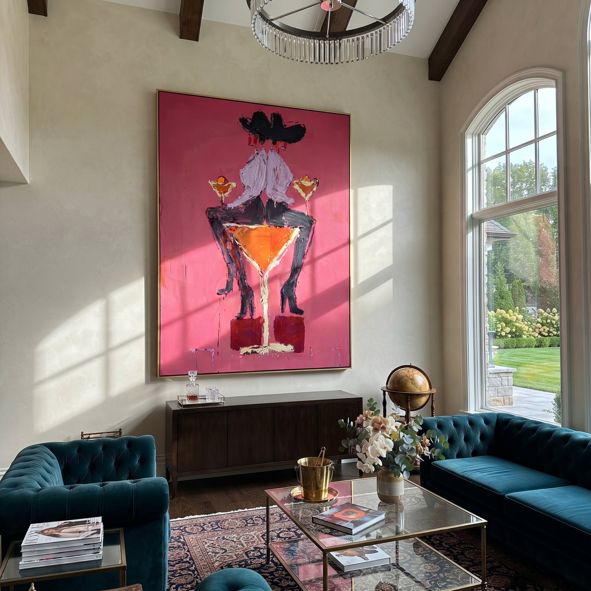 Two Hats Share Glass styled with warm modern furnishings