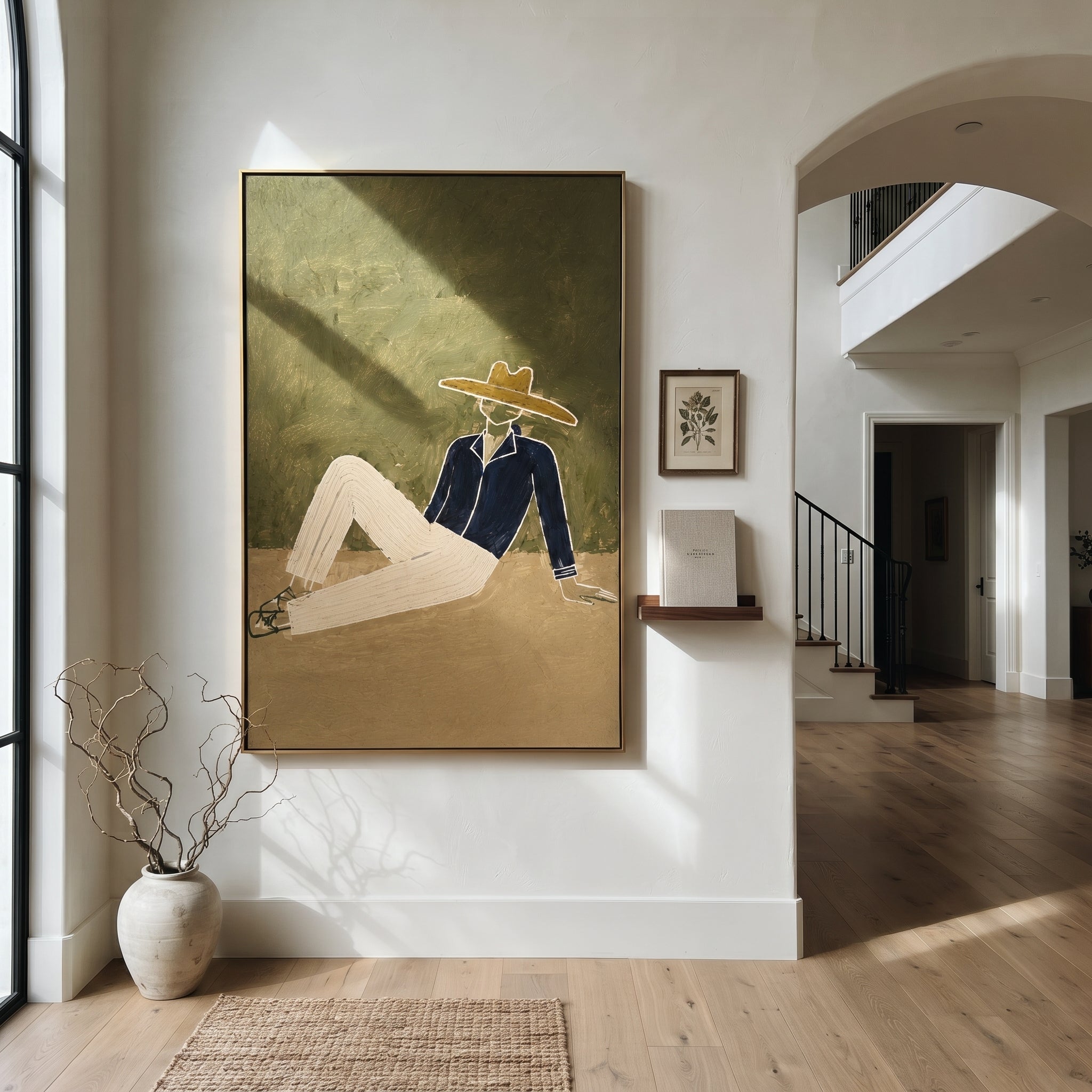 Cream Trousers Cross Earth presented as a colorful interior focal point