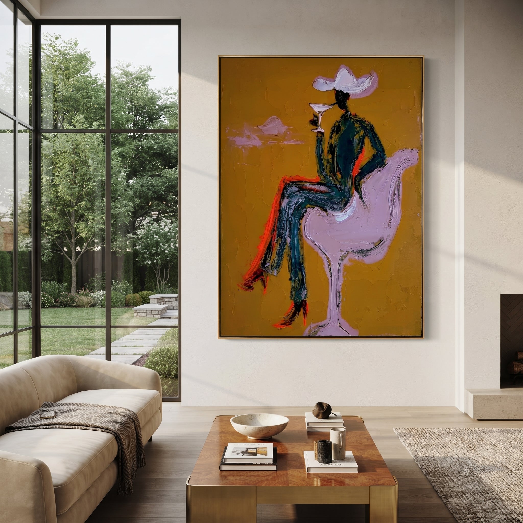 Lavender Horse Carries Evening styled with wood, linen, and modern decor