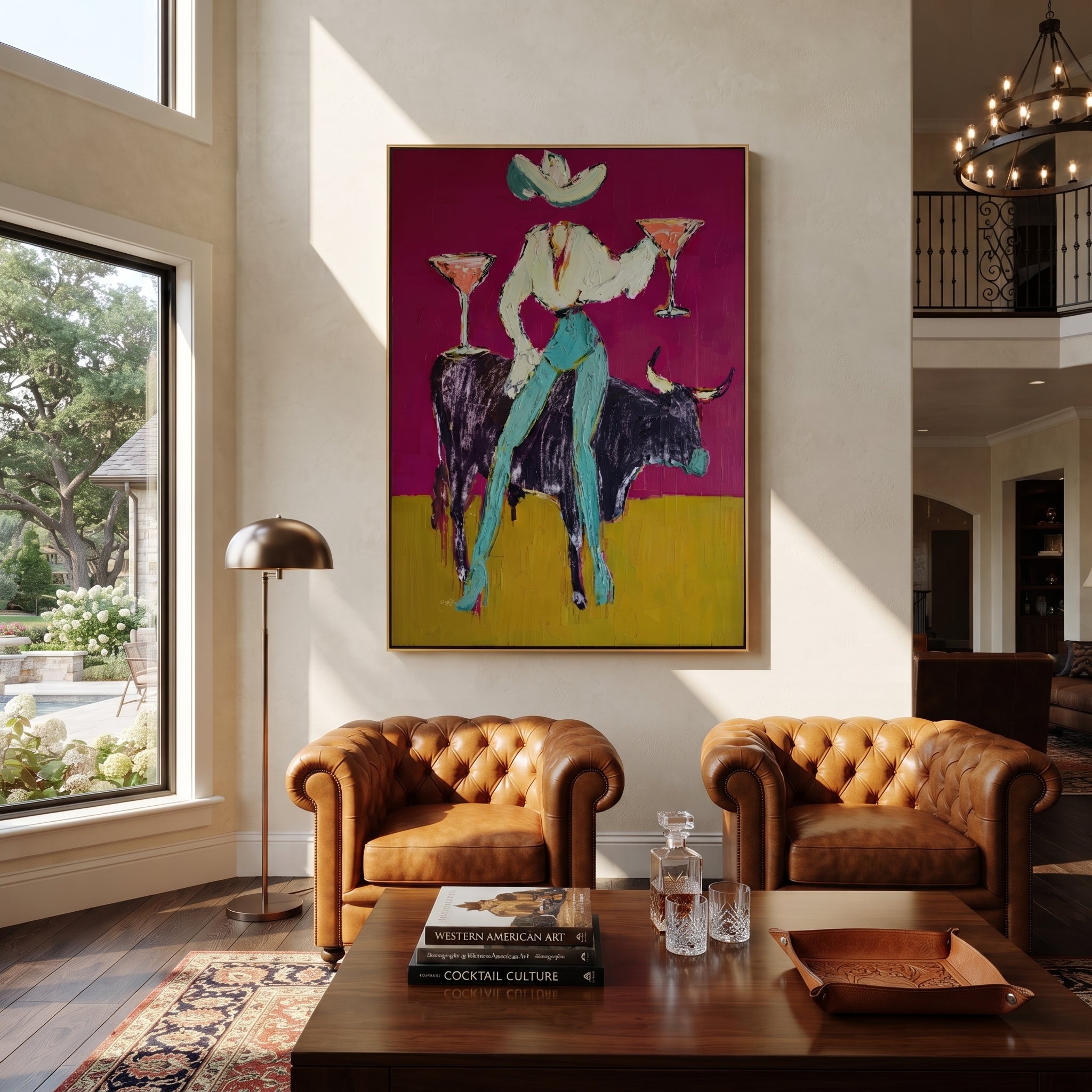 Twin Martinis Ride Midnight presented as a colorful interior focal point