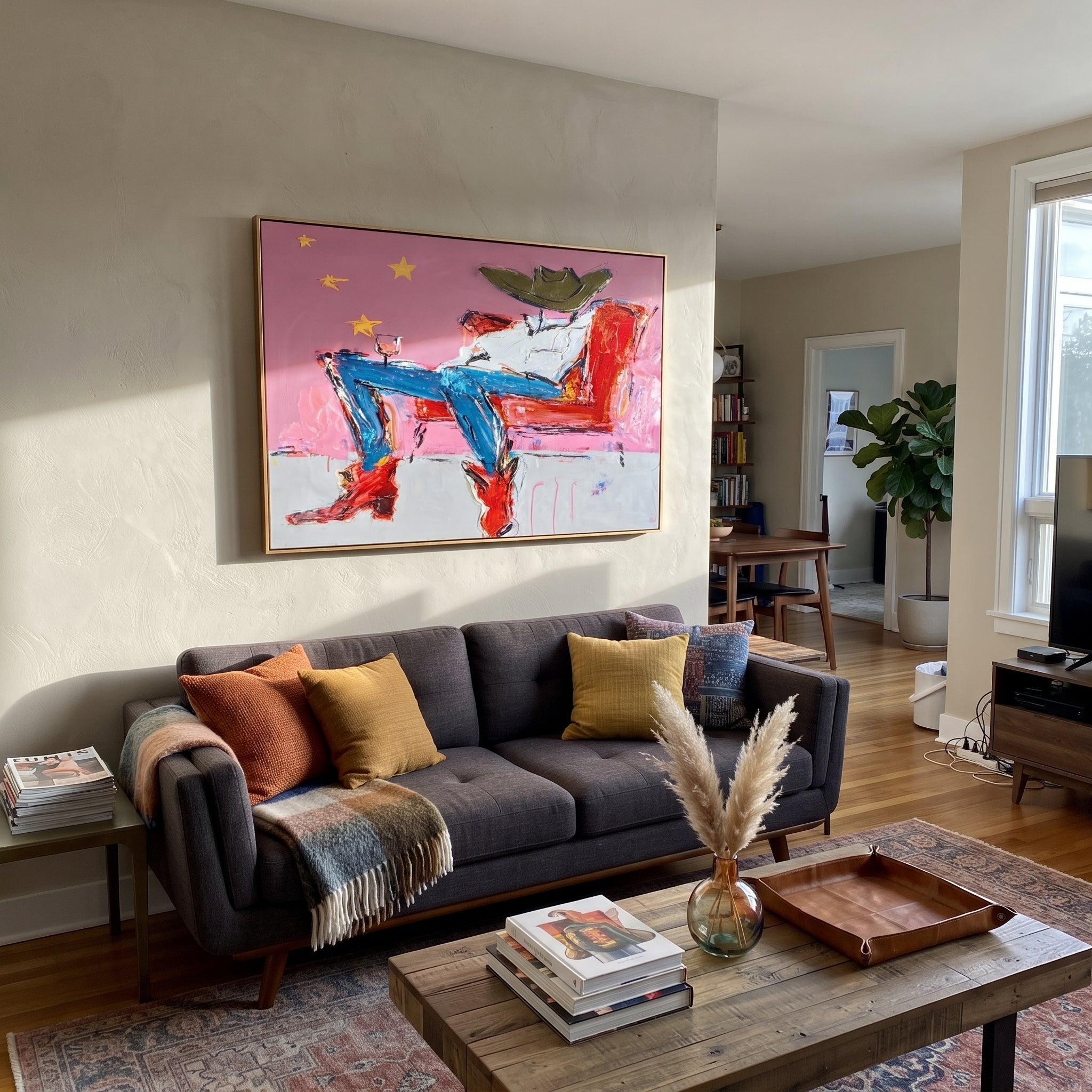 Red Chair Drifts Pink displayed in a layered residential setting