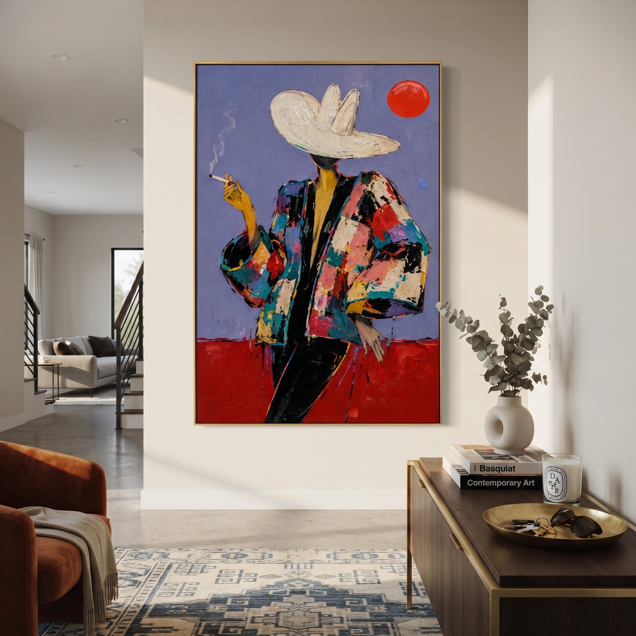 Red Sun Watches Smoke displayed in a layered residential setting