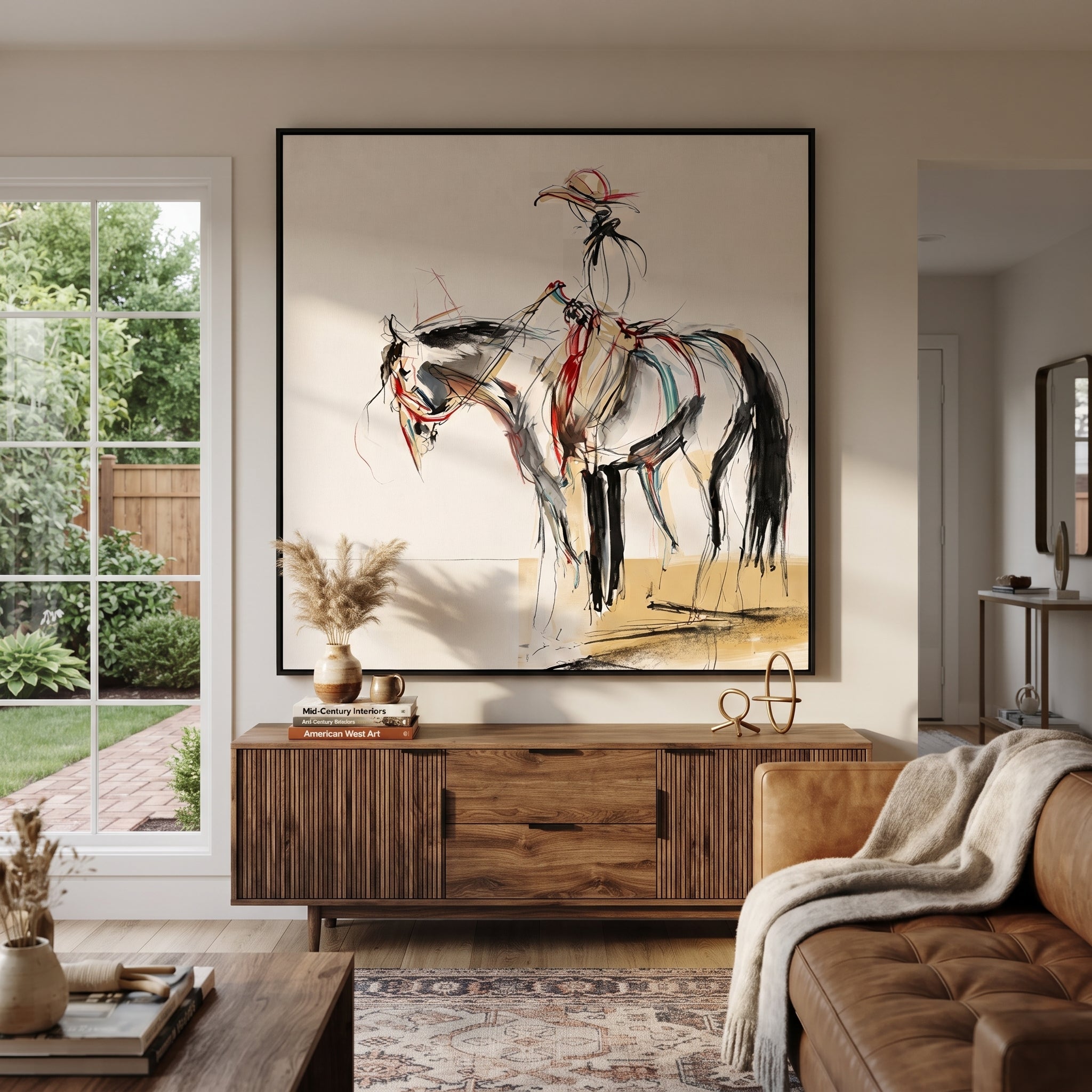 Fine Reins Draw Silence displayed in a collected contemporary interior