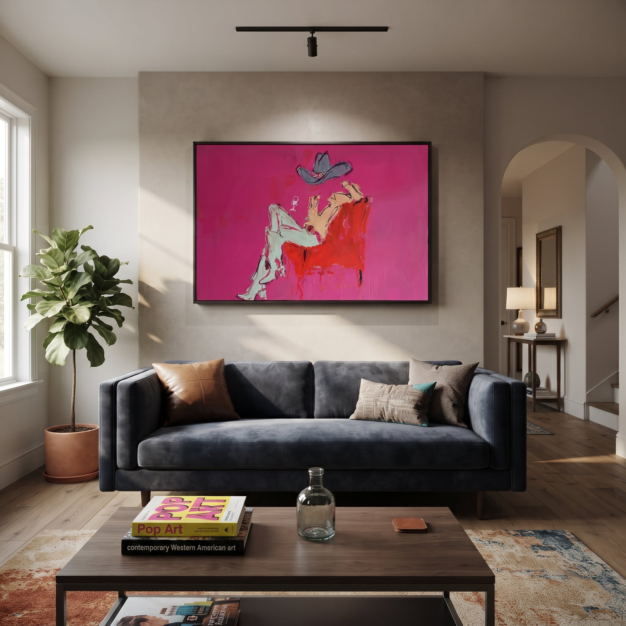 Pink Room Holds Repose displayed in a layered residential setting