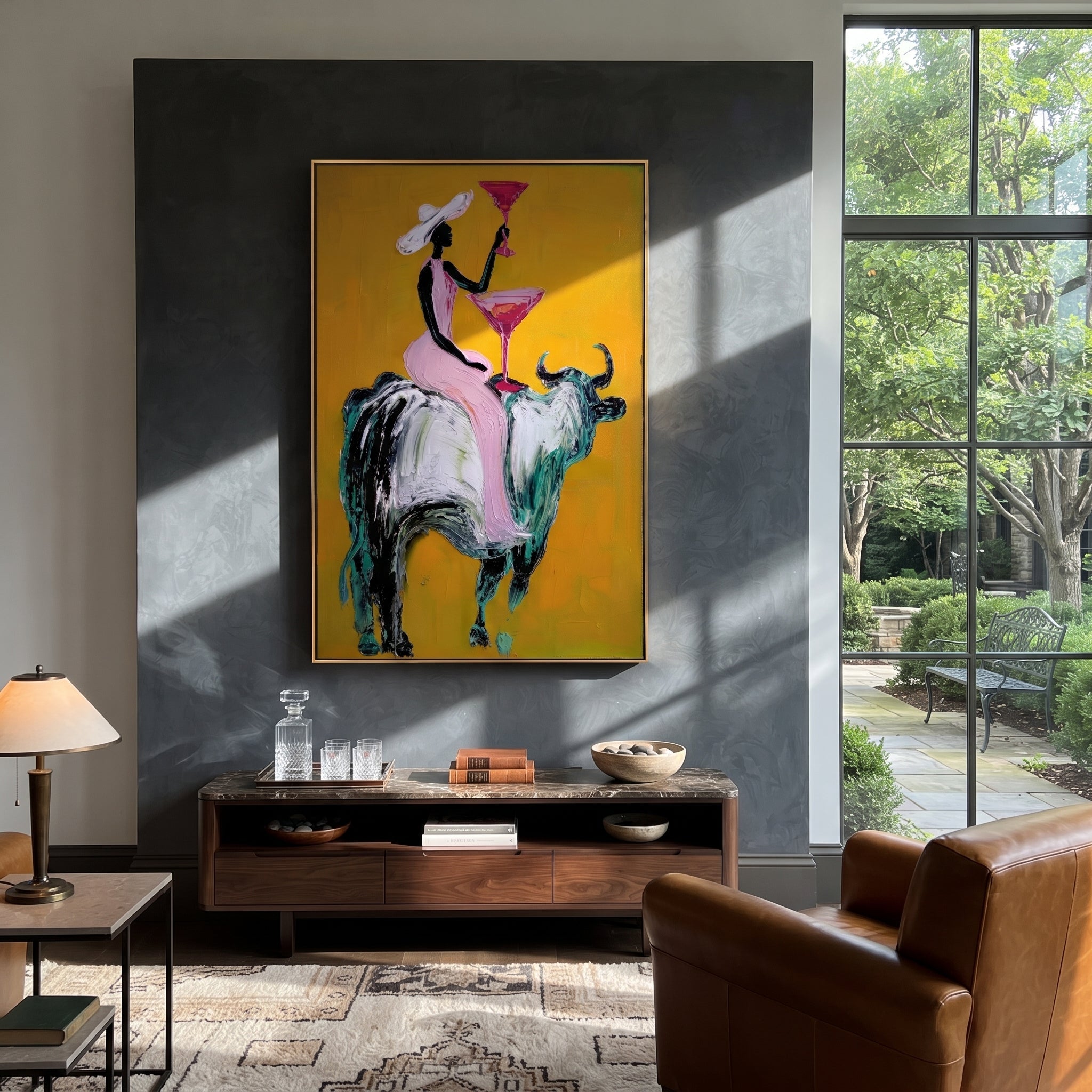 Golden Toast Rides Silver displayed in a layered residential setting