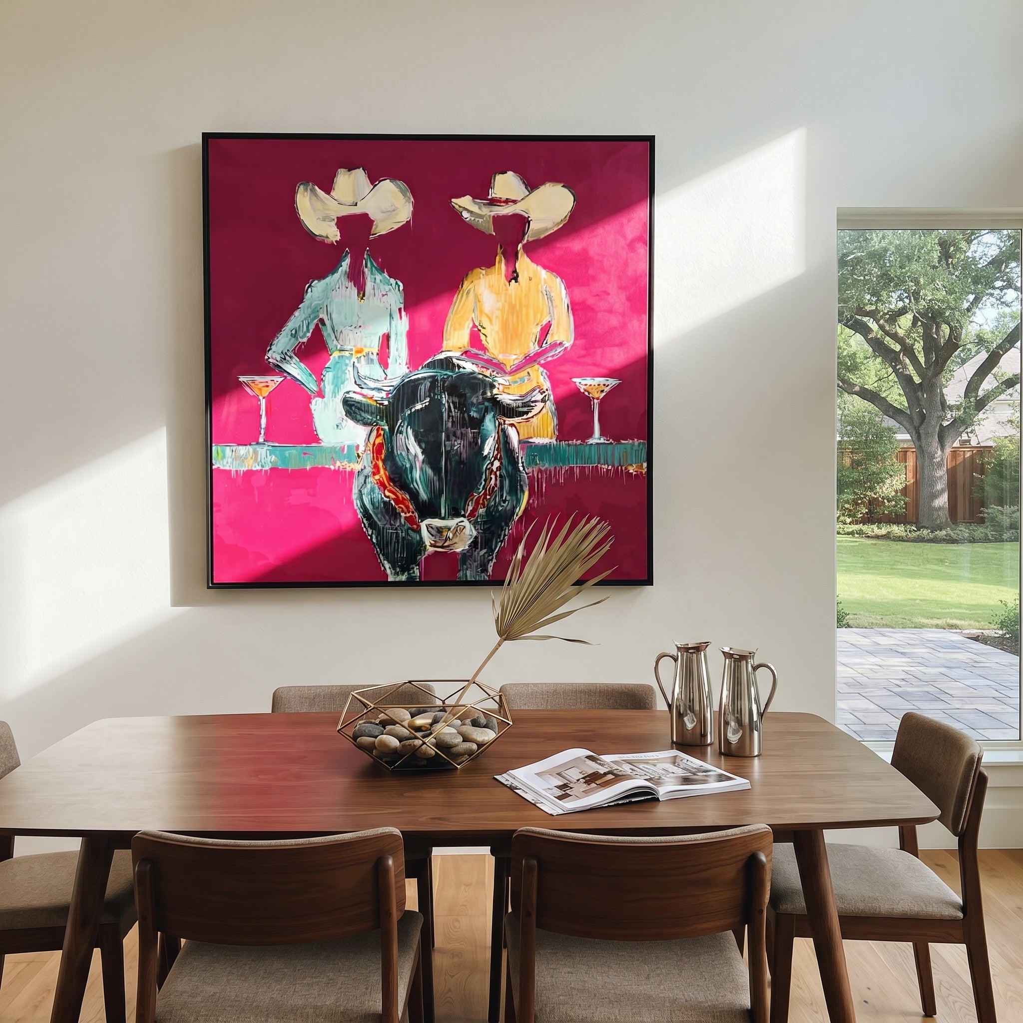 Two Hats Toast Midnight presented as a colorful interior focal point