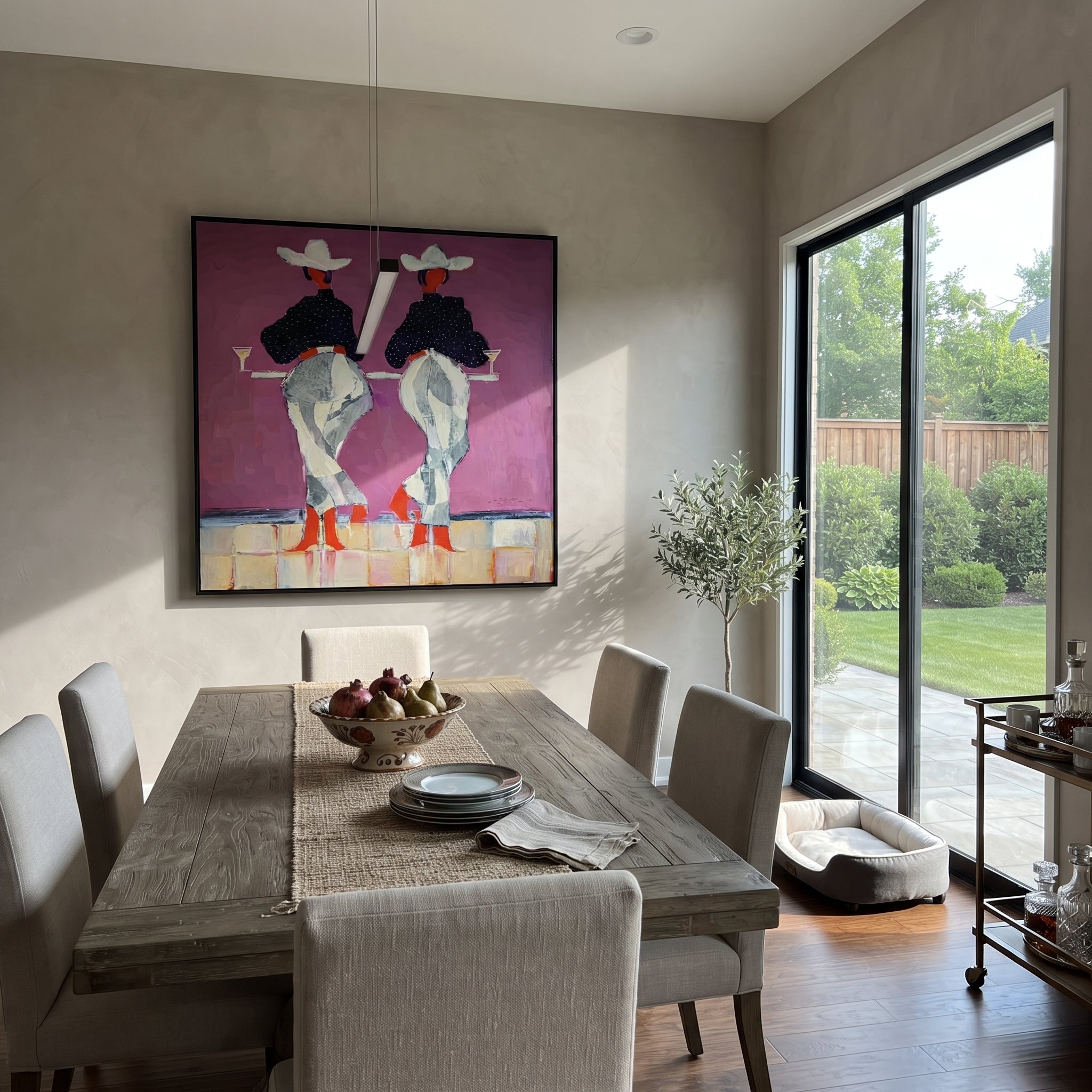 Cowgirls Toast Without Turning presented as a colorful interior focal point
