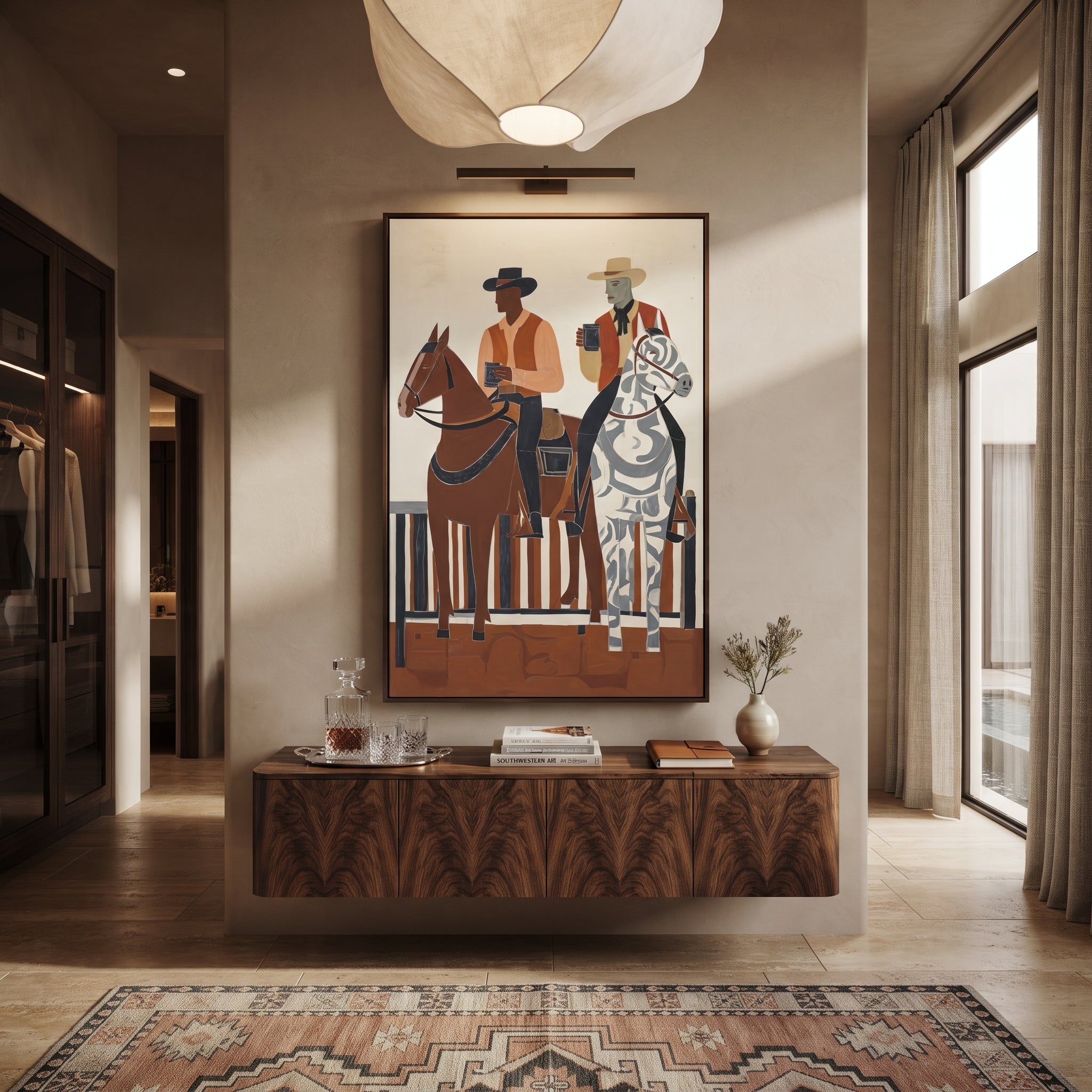 Coffee Rides Beside Stripes styled with wood, linen, and modern decor