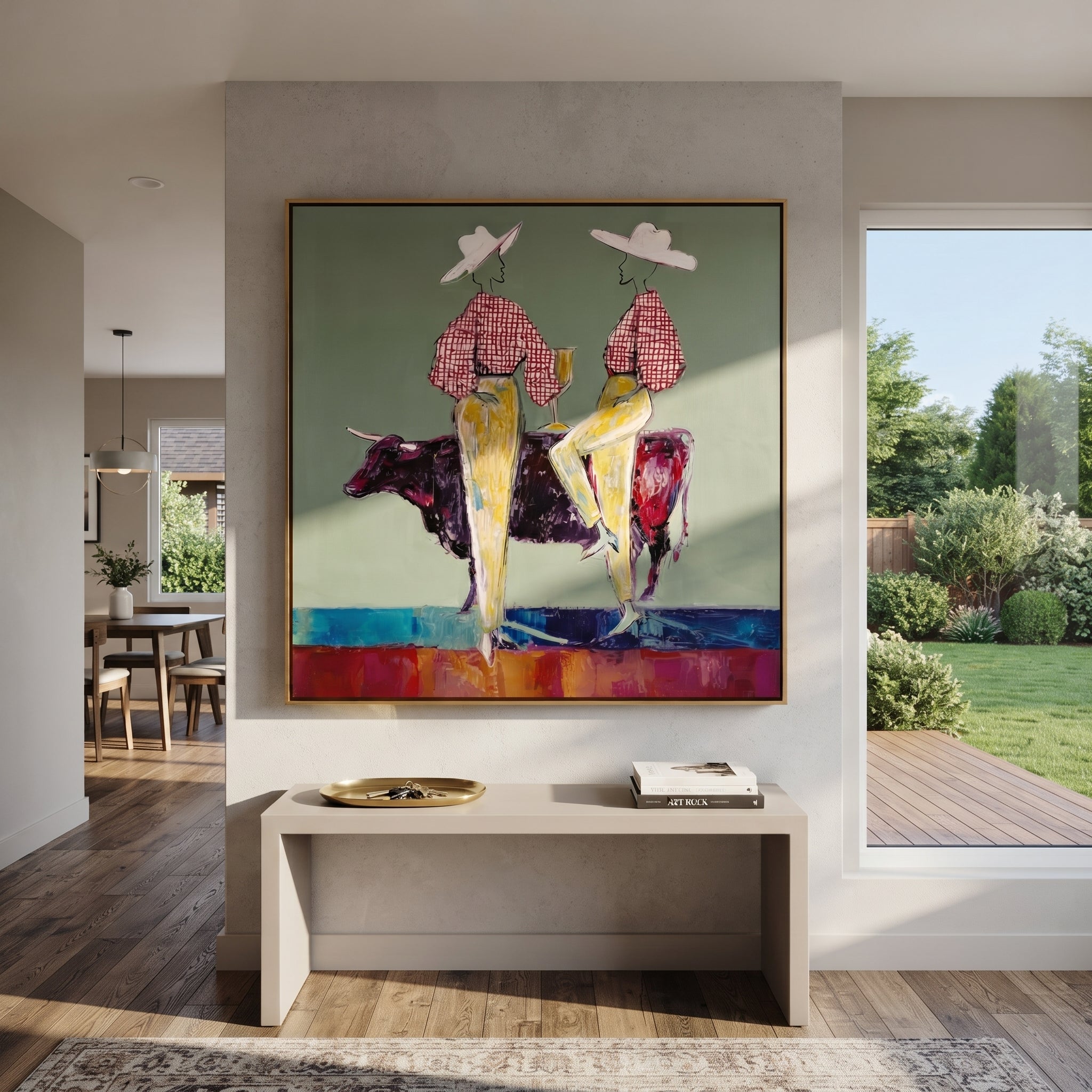Gold Trousers Frame Bull displayed in a collected contemporary interior